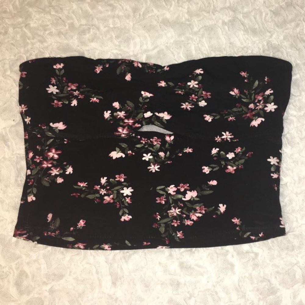 FINAL ❗️black flower tube top
